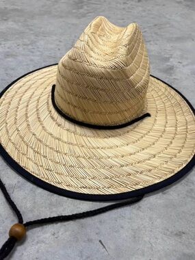 Infinity Headwear Natural Straw Beach Wide Brim Hat